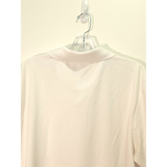 Ben Hogan Performance Polo Shirt L/XL White Short Sleeve Ribbed Texture - Picture 5 of 9